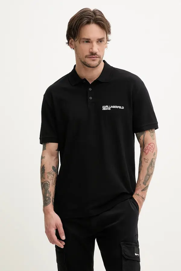Karl Lagerfeld Jeans Karl Lagerfeld Jeans polo za muškarce od pamuka