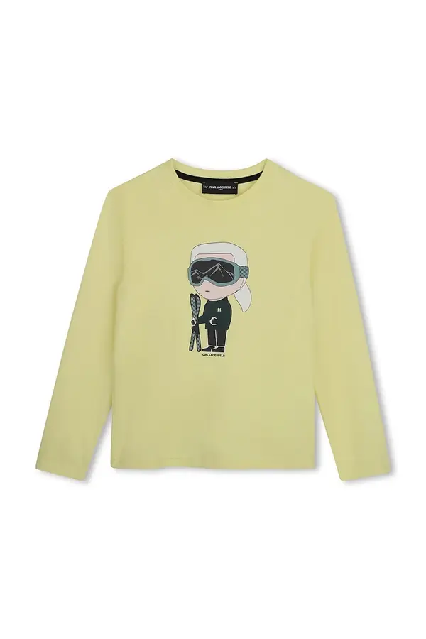 Karl Lagerfeld Karl Lagerfeld majica dugih rukava za djecu od pamuka