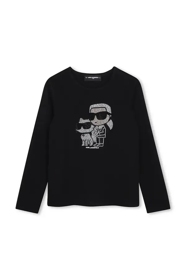 Karl Lagerfeld Karl Lagerfeld majica dugih rukava za djecu s pamukom