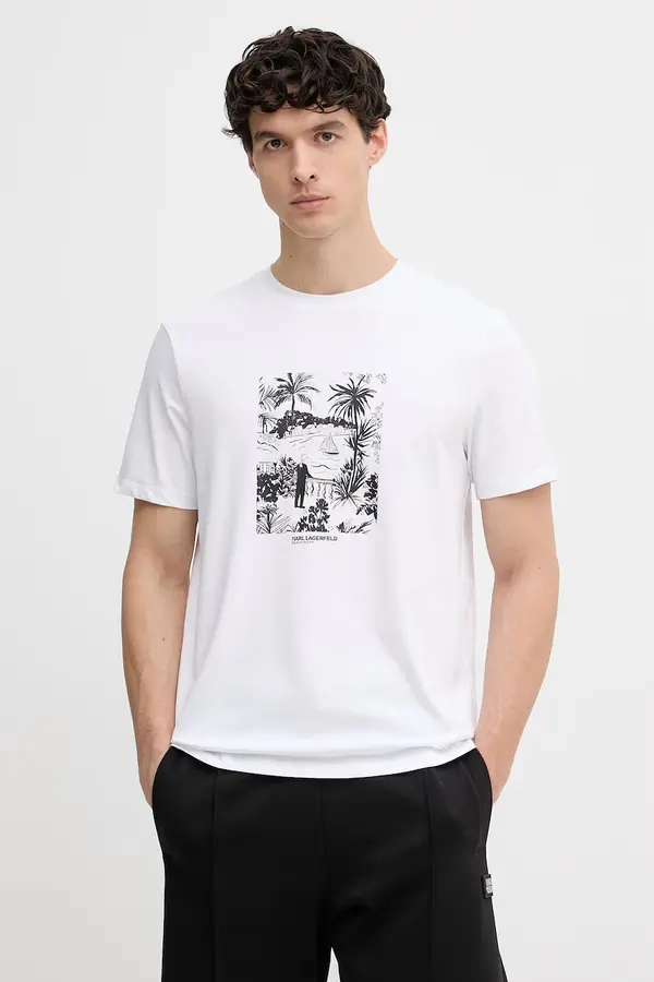 Karl Lagerfeld Karl Lagerfeld majica muška pamučna