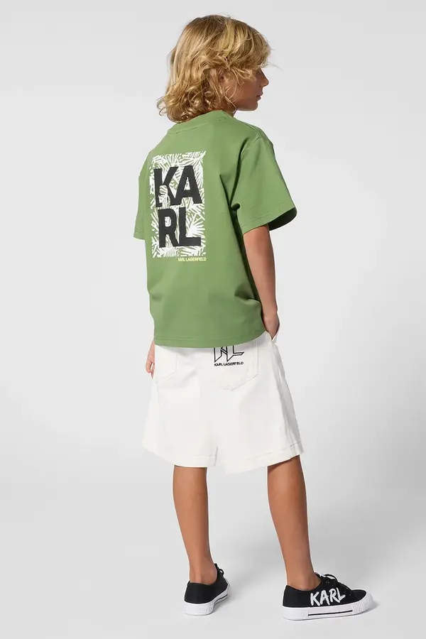 Karl Lagerfeld Karl Lagerfeld majica za djecu od pamuka