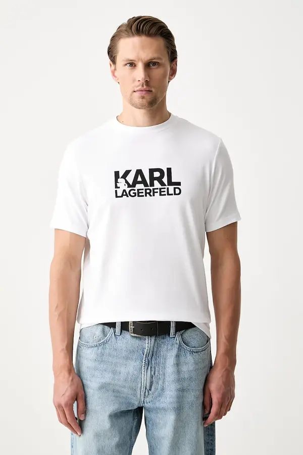 Karl Lagerfeld Karl Lagerfeld majica za muškarce od pamuka