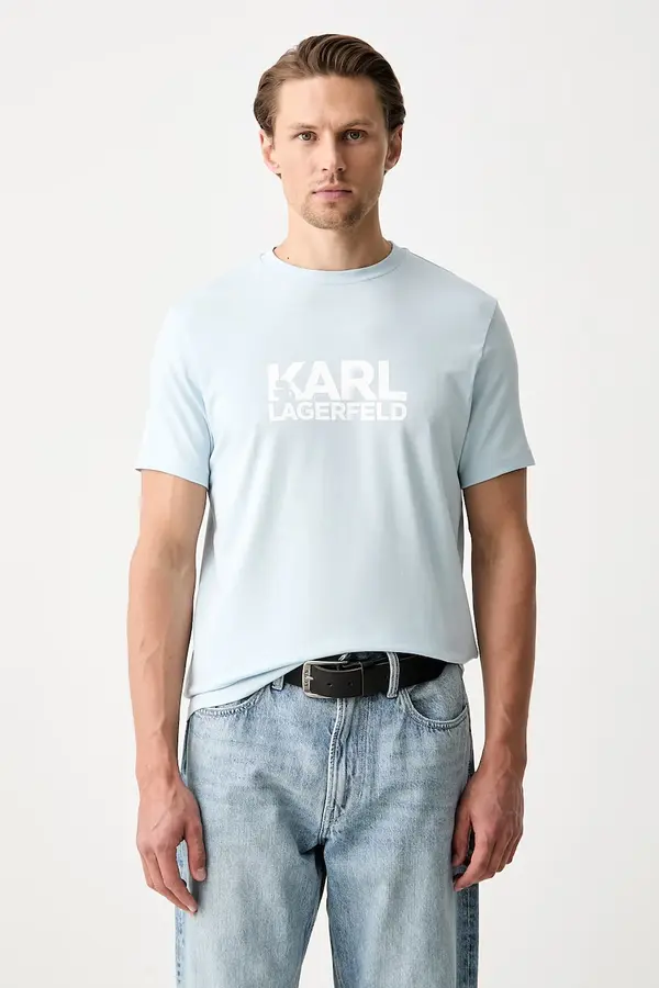 Karl Lagerfeld Karl Lagerfeld majica za muškarce od pamuka s elastanom