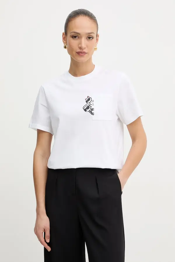 Karl Lagerfeld Karl Lagerfeld majica za žene od pamuka IKON