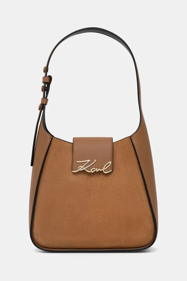 Karl Lagerfeld Karl Lagerfeld mala torba hobo za žene od brušene kože K/SIGNATURE