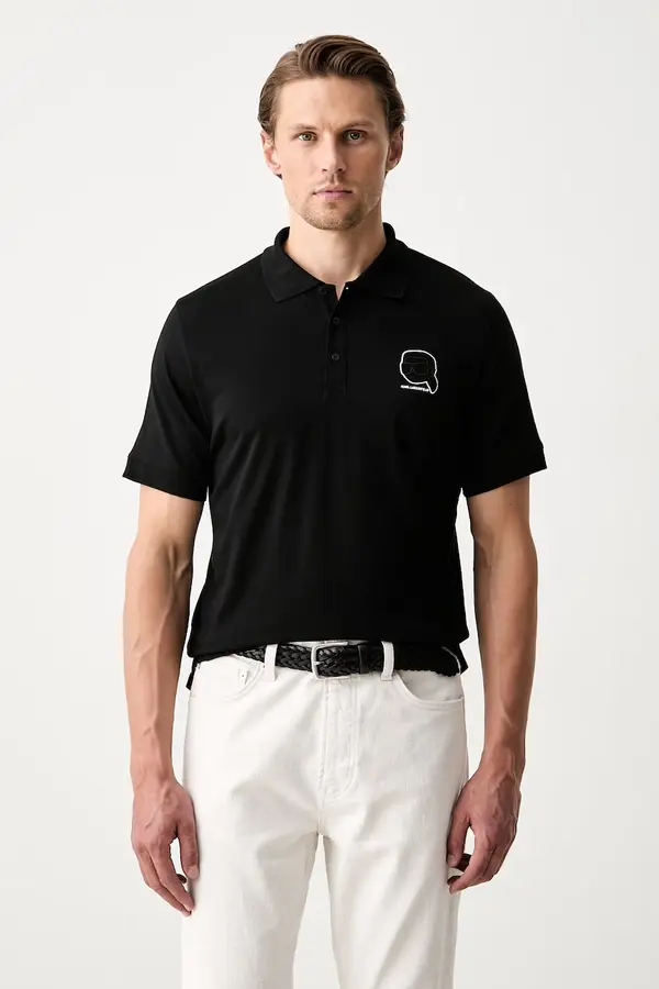 Karl Lagerfeld Karl Lagerfeld polo majica za muškarce od pamuka