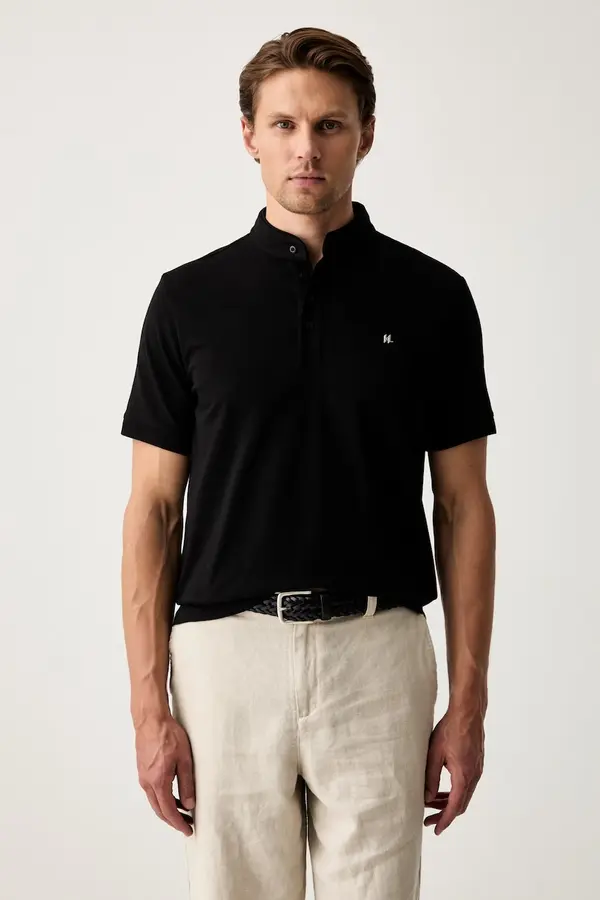 Karl Lagerfeld Karl Lagerfeld polo majica za muškarce od pamuka s elastanom