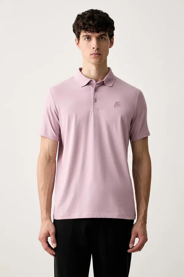 Karl Lagerfeld Karl Lagerfeld polo majica za muškarce od pamuka s elastanom