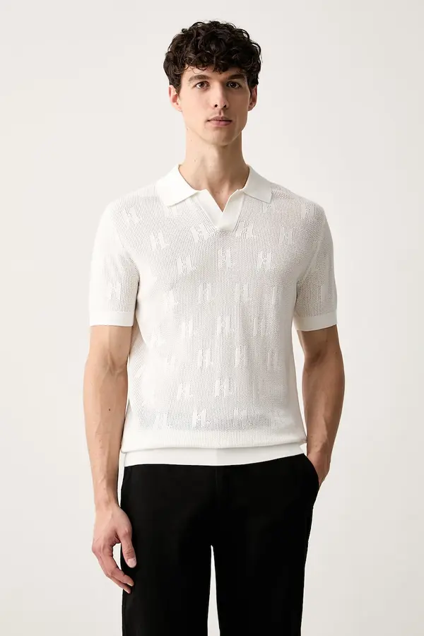 Karl Lagerfeld Karl Lagerfeld polo majica za muškarce s otvorima