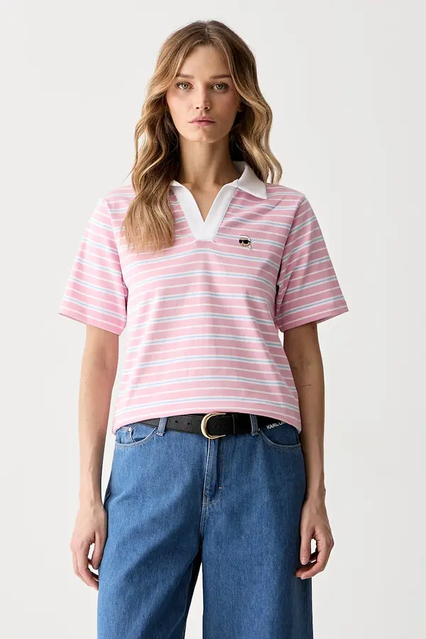 Karl Lagerfeld Karl Lagerfeld polo majica za žene od pamuka IKON
