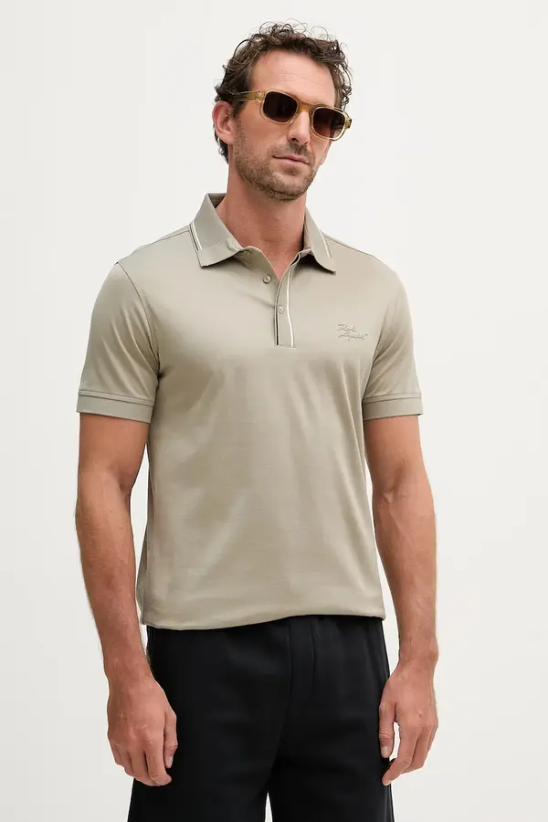 Karl Lagerfeld Karl Lagerfeld polo za muškarce od pamuka