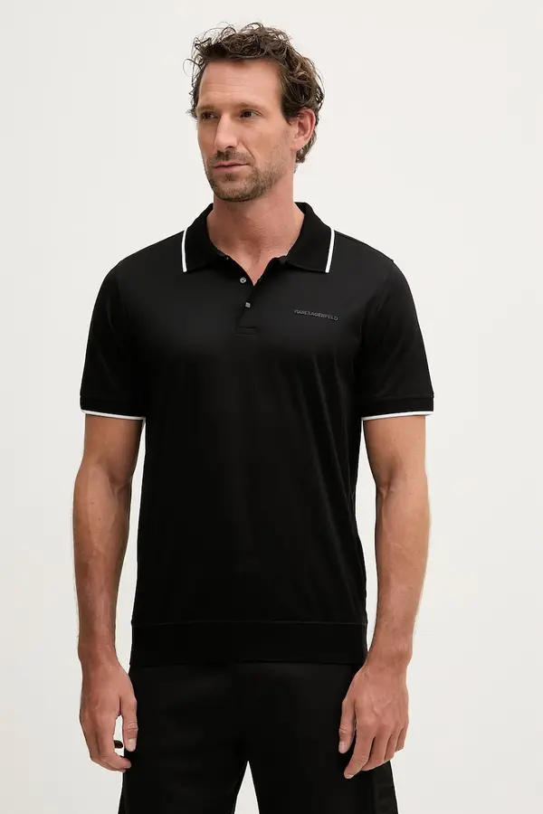 Karl Lagerfeld Karl Lagerfeld polo za muškarce od pamuka