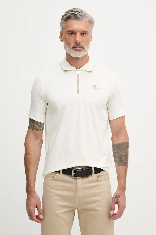 Karl Lagerfeld Karl Lagerfeld polo za muškarce od pamuka s elastanom
