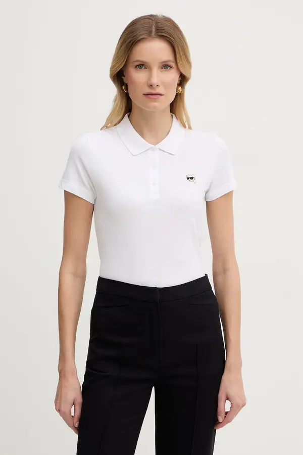 Karl Lagerfeld Karl Lagerfeld polo za žene od pamuka IKON