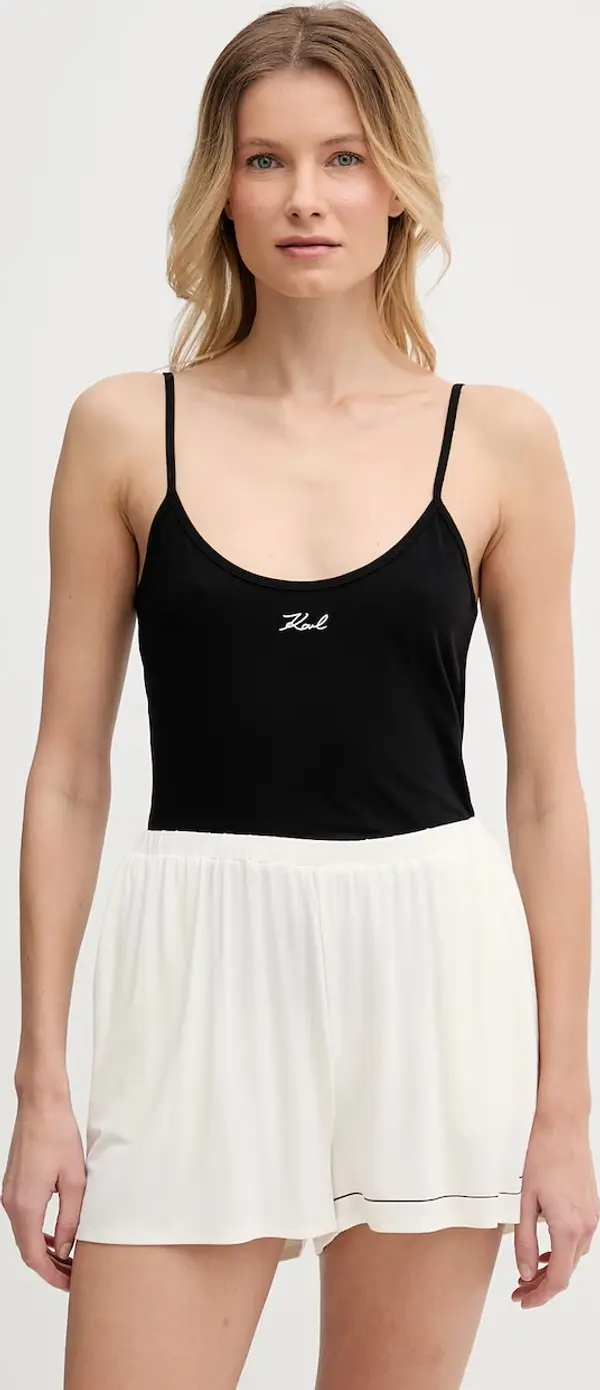 Karl Lagerfeld Karl Lagerfeld top ženski od pamuka s elastanom 2-pack