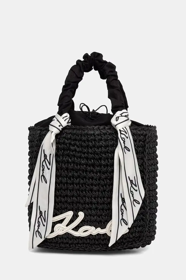 Karl Lagerfeld Karl Lagerfeld torba košarica ženska pletena K/SIGNATURE