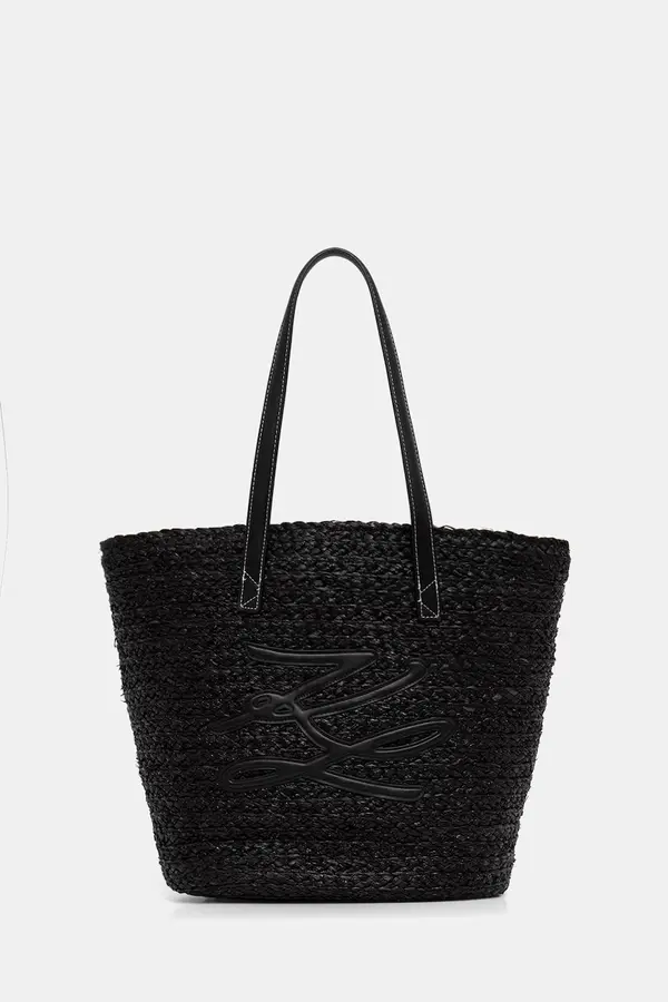 Karl Lagerfeld Karl Lagerfeld torba za plažu za žene pletena K/AUTOGRAPH