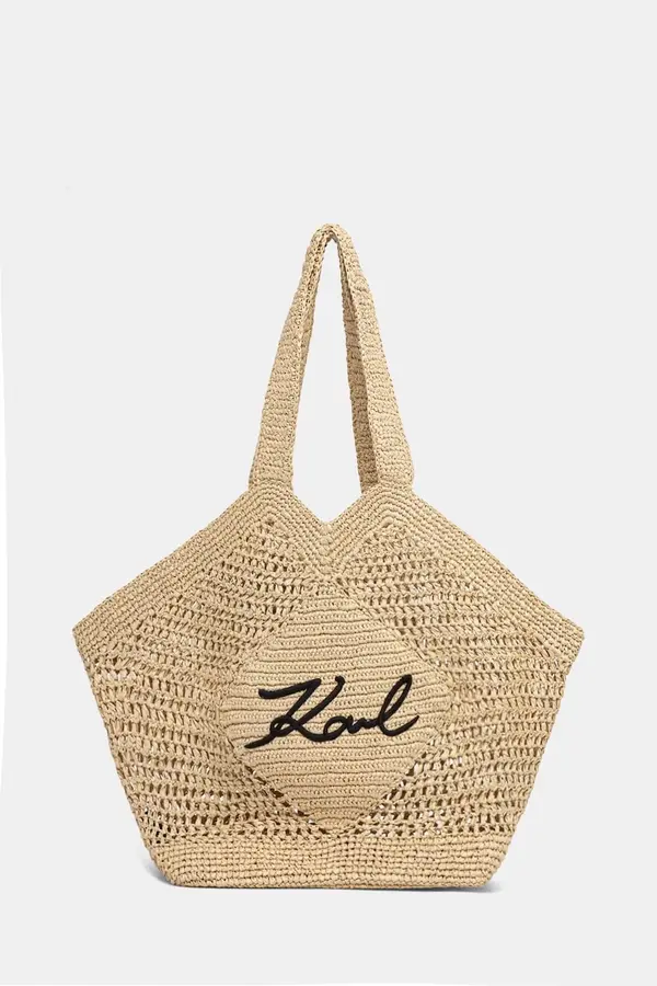 Karl Lagerfeld Karl Lagerfeld tote torba damska pletena K/SIGNATURE