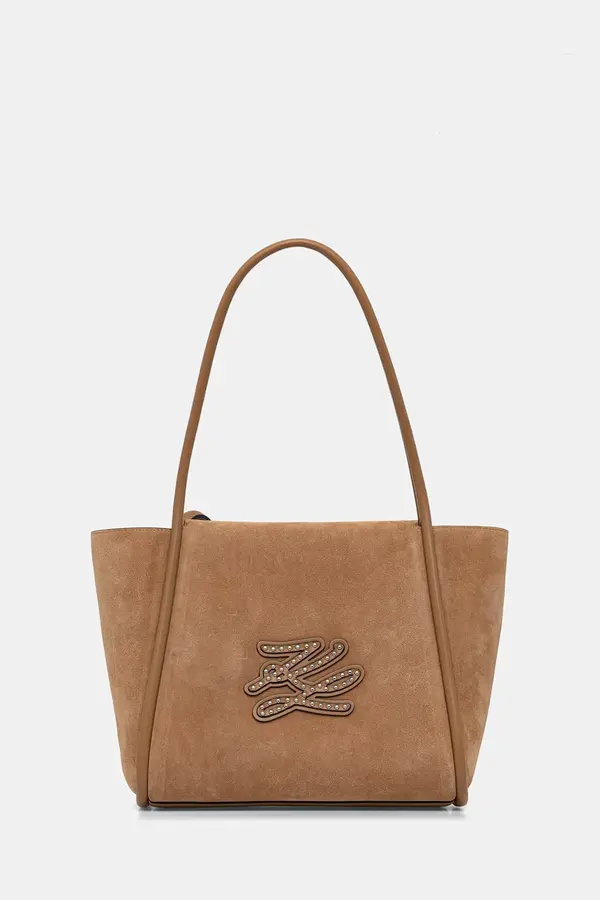 Karl Lagerfeld Karl Lagerfeld tote torba za žene od brušene kože K/AUTOGRAPH