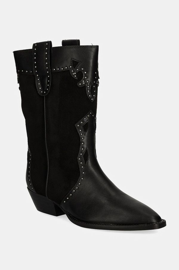 Answear Lab Kaubojske cipele Answear Lab za žene, boja: crna, ravni potplat