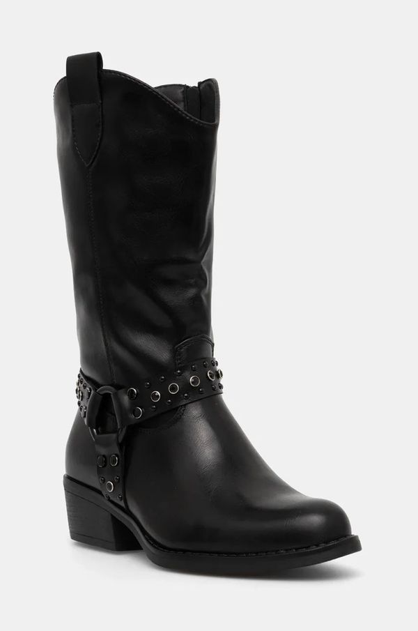 Answear Lab Kaubojske cipele Answear Lab za žene, boja: crna, s debelom potpeticom, sa srednje toplom podstavom