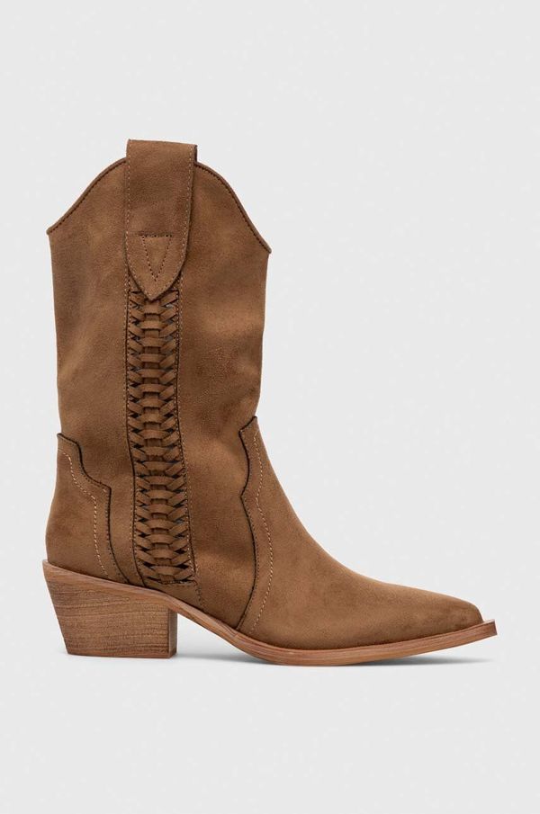 Answear Lab Kaubojske cipele Answear Lab za žene, boja: smeđa, s debelom potpeticom