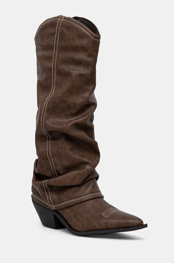 Answear Lab Kaubojske cipele Answear Lab za žene, boja: smeđa, s debelom potpeticom