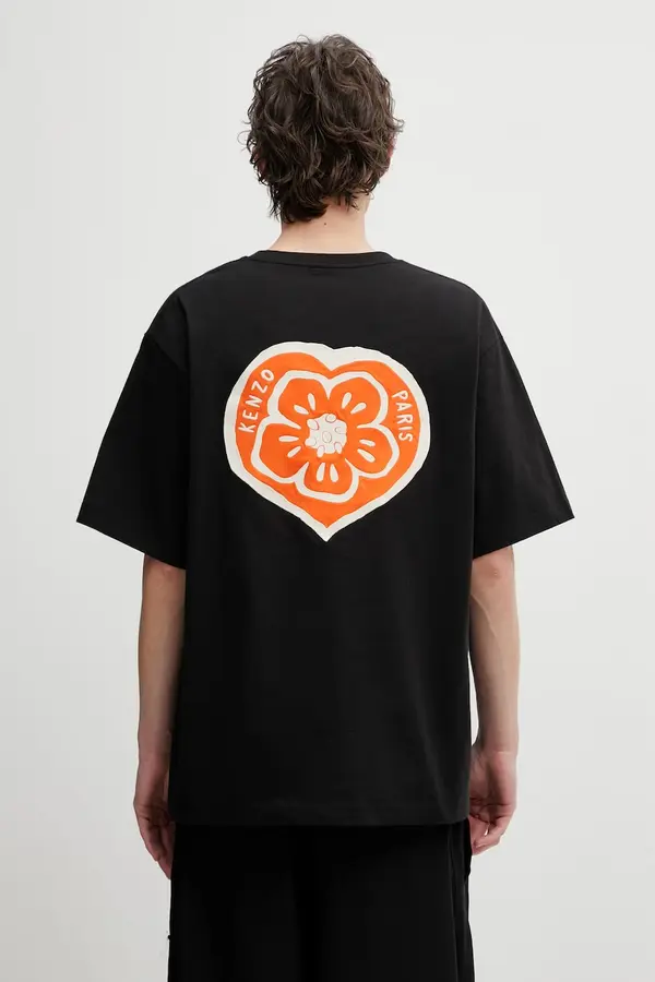 Kenzo Kenzo majica za muškarce od pamuka GOTS KENZO BOKE HEART OVERSIZE