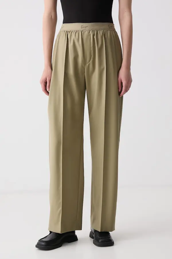 Kenzo Kenzo wide leg hlače za žene od vune