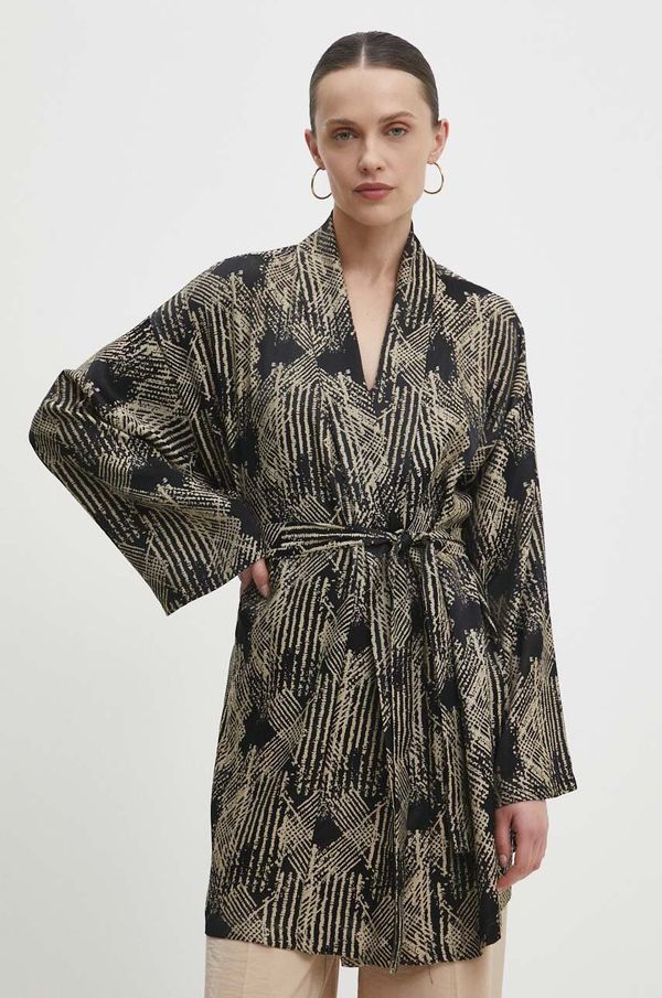 Answear Lab Kimono Answear Lab boja: crna, s uzorkom