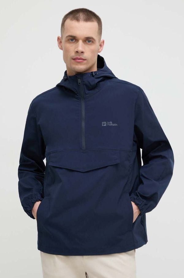 Jack Wolfskin Kišna jakna Jack Wolfskin Desert Wind Overhead za muškarce, boja: tamno plava