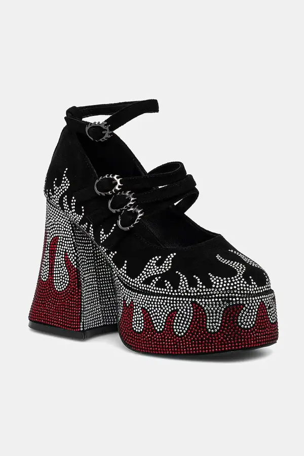 Koi Footwear Koi Footwear cipele s debelom potpeticom Blazed Flames Strappy Heels