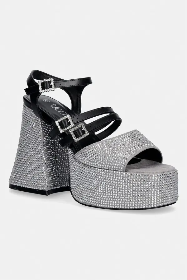 Koi Footwear Koi Footwear sandale s debelom potpeticom Felicity Crystal Strappy Heels