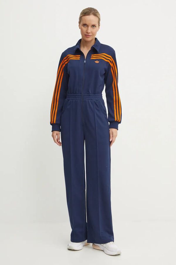adidas Originals Kombinezon adidas Originals Jumpsuit boja: tamno plava, s ovratnikom, JN8312