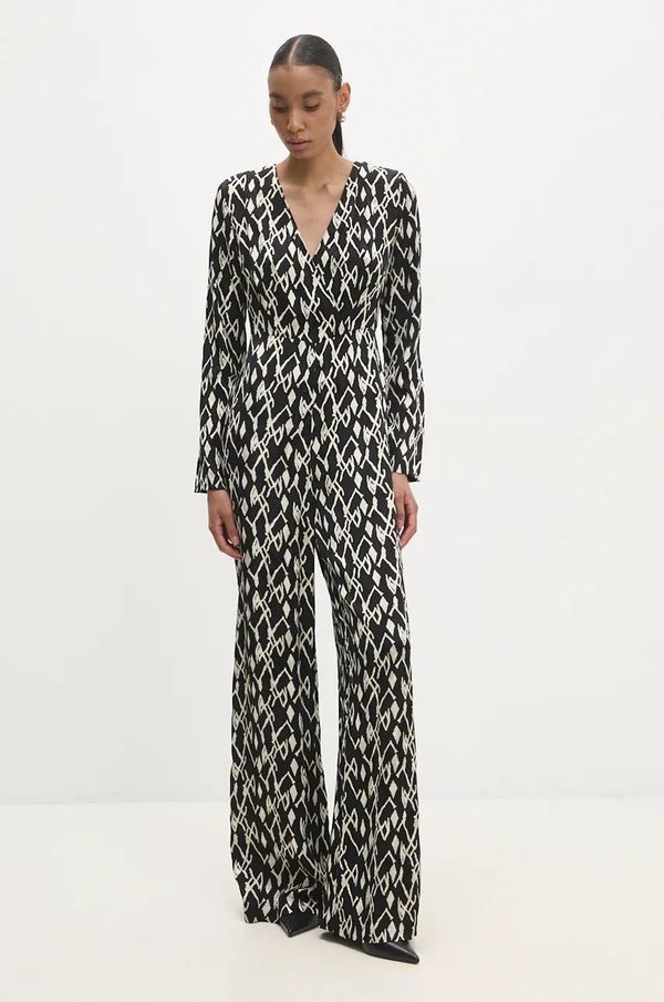 Answear Lab Kombinezon Answear Lab boja: crna, s v izrezom