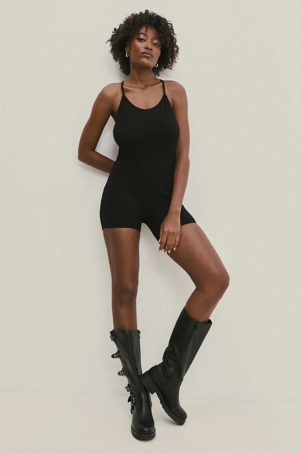 Answear Lab Kombinezon Answear Lab boja: crna, s v izrezom