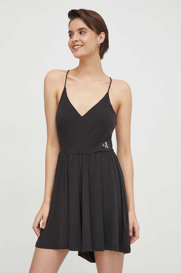 Calvin Klein Jeans Kombinezon Calvin Klein Jeans boja: crna, s v izrezom