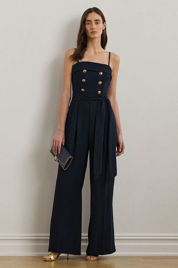 Lauren Ralph Lauren Kombinezon Lauren Ralph Lauren boja: tamno plava, s kockastim izrezom, 253962765