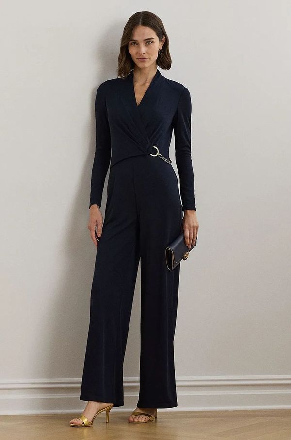 Lauren Ralph Lauren Kombinezon Lauren Ralph Lauren boja: tamno plava, s v izrezom, 200957619