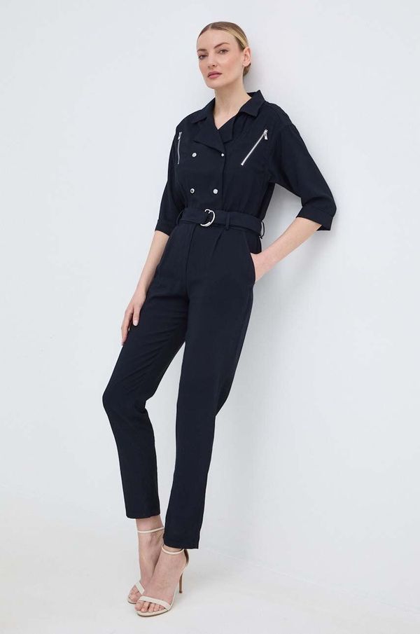 Morgan Kombinezon Morgan PLOUM boja: tamno plava, s v izrezom, PLOUM