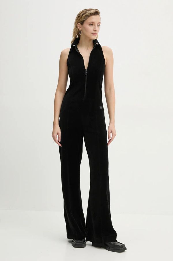 G-Star Raw Kombinezon od velura G-Star Raw boja: crna, s ovratnikom, D25740-D428
