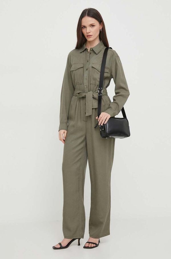 Pepe Jeans Kombinezon Pepe Jeans boja: zelena, s ovratnikom