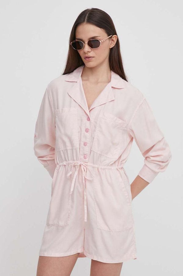 Pepe Jeans Kombinezon Pepe Jeans Elison boja: ružičasta, s ovratnikom