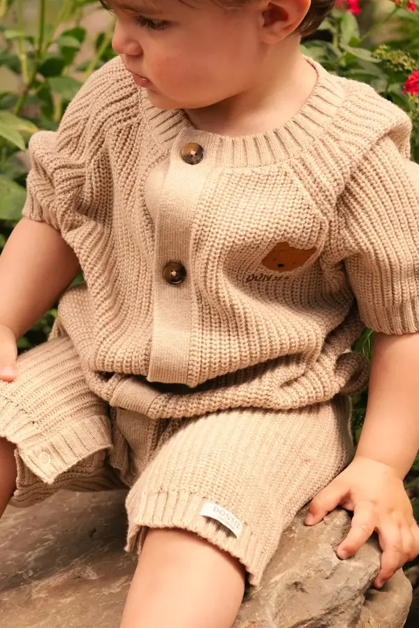 Donsje Kombinezon s dodatkom vune za bebe Donsje Dantje Jumpsuit Bear