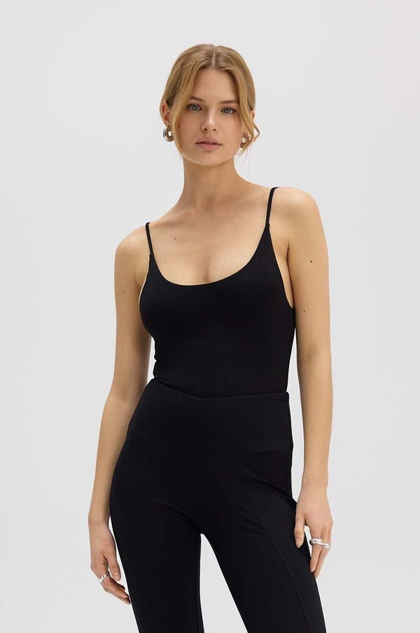 Saint Body Kombinezon Saint Body THIN STRIPES PLAYSUIT BLACK boja: crna, s okruglim izrezom, SB.525