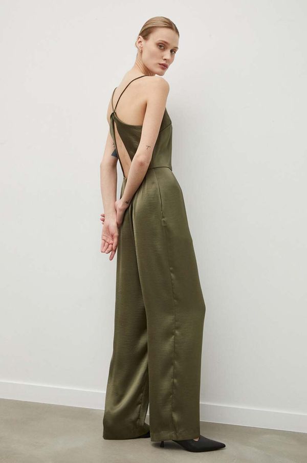 Samsoe Samsoe Kombinezon Samsoe Samsoe boja: zelena, s okruglim izrezom