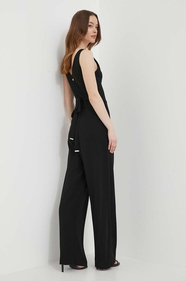 Tommy Hilfiger Kombinezon Tommy Hilfiger boja: crna, s v izrezom