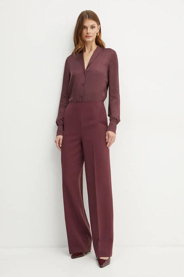 Twinset Kombinezon Twinset boja: bordo, s ovratnikom, 242TT2103