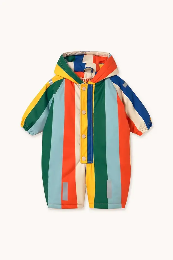 Tinycottons Kombinezon za bebe Tinycottons MULTICOLOR STRIPES SNOW ONE-PIECE