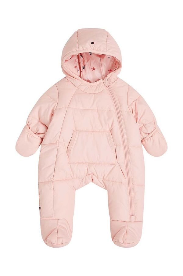 Tommy Hilfiger Kombinezon za bebe Tommy Hilfiger boja: ružičasta, KN0KN01908
